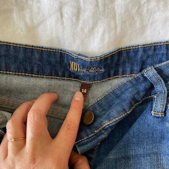 Kut from the Kloth Button Front Pencil Denim Skirt Sz: 14 - Picture 3 of 3